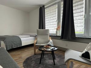 Postel nebo postele na pokoji v ubytování Schöne Eigentumswohnung in Kassel