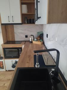 Kuchyň nebo kuchyňský kout v ubytování Apartman Element