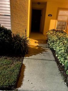un marciapiede di fronte a una casa con una porta di Disney Kissimmee Condo a Kissimmee Altre 5 foto