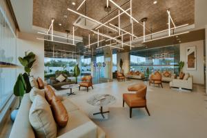 Χώρος καθιστικού στο Click Hotel Pithampur
