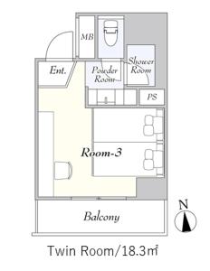 Půdorys ubytování Hotel Asakusa KANNONURA