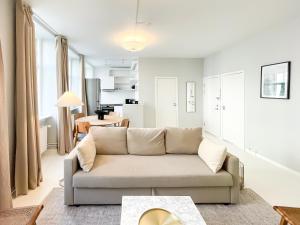 Posezení v ubytování Beautiful One-Bedroom Apartment in CPH City