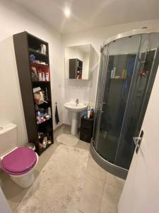Een badkamer bij Logement XXL tout près de Paris