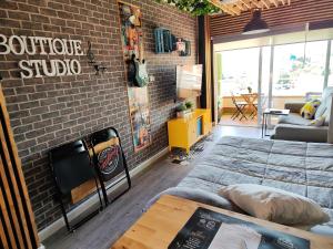 Posezení v ubytování Saltillo Alto Boutique Studio