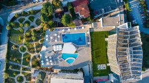 an overhead view of a building with a pool at Grand Hotel Park in Dubrovnik