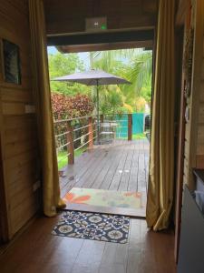 Ban công/sân hiên tại Cabane des Zamoureux