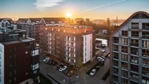 Výhľad na mesto Gdansk alebo výhľad na mesto priamo z apartmánu