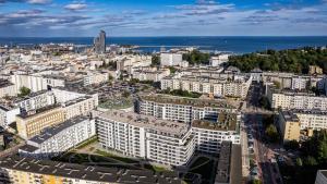Widok na miasto Gdynia z tego apartamentu