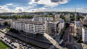Widok na miasto Gdynia z tego apartamentu