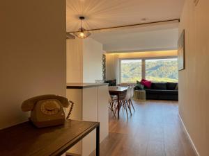 Posezení v ubytování Ferienwohnung Traumblick
