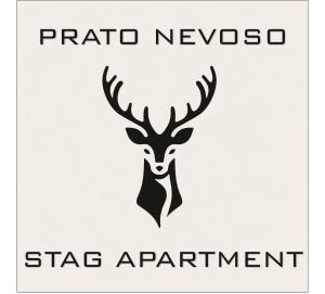 ein Logo eines Hirschkopfes mit den Worten „artic nevervo size“ in der Unterkunft Stag Apartment in Prato Nevoso