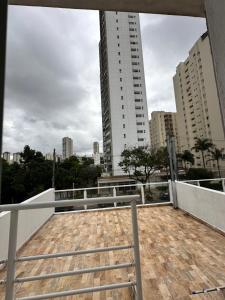 a view from the roof of a building with tall buildings at Hotel Aeroporto Congonhas 4 in Sao Paulo