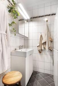 Koupelna v ubytování Leilighet med hage og uteplass