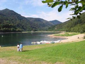 due persone che camminano lungo la riva di un lago di David a Fellering