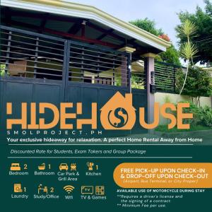 Ein Flyer für ein Haus für eine Benefizveranstaltung in der Unterkunft Pagadian City House Rental - Hidehouse in Pagadian