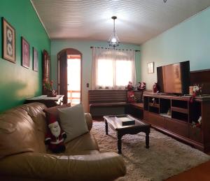 Χώρος καθιστικού στο Charmoso apartamento da Vovó Enedina