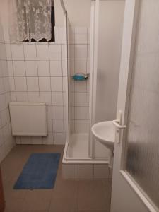 Koupelna v ubytování Pavilon v ráji