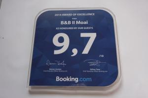 Certifikát, hodnocení, plakát nebo jiný dokument vystavený v ubytování B&B Il Moai