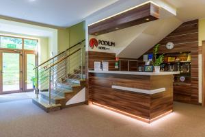 Kuchyň nebo kuchyňský kout v ubytování Hotel Podium