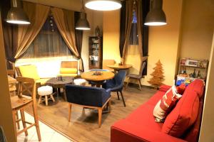 Χώρος καθιστικού στο Pirin River Ski, Fun and Family