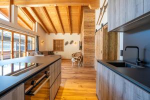 Kuchyň nebo kuchyňský kout v ubytování Apartment Taxer