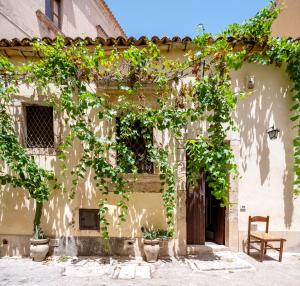 an old house with ivy on the side of it at Ziolì in Noto