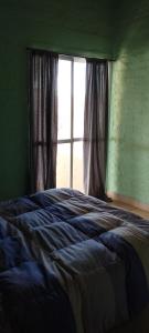 a bedroom with a bed and a window at La Nave 2 in Potrerillos