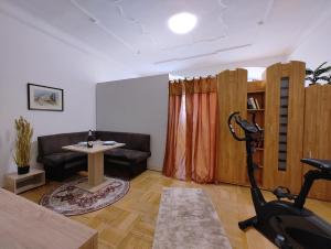 sala de estar con sofá y mesa en Altstadtparee, en Steyr