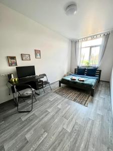 Χώρος καθιστικού στο ГОТЕЛЬ RIDMAS