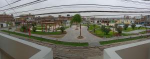 a view of a park in a city at HOSPEDAJE JOSUE - paracas in Paracas