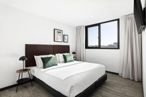 Quest Geelong Central客房内的一张或多张床位