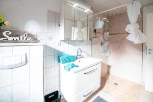 Ein Badezimmer in der Unterkunft Ferienhaus Meergefühl