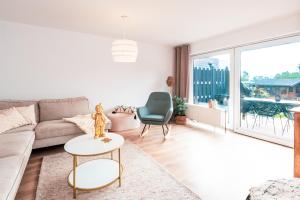 Ein Sitzbereich in der Unterkunft Ferienhaus Meergefühl