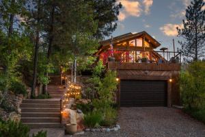 a house with a balcony and a garage at 846 County Rd 207 in Durango