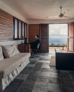 Χώρος καθιστικού στο Hacienda Cocuyo