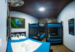 Dviaukštė lova arba lovos apgyvendinimo įstaigoje Hostel Tortuguero 7BackPackers