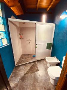 un bagno con doccia e WC di Lechuzas a Córdoba