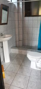 uma casa de banho com um WC e um lavatório em FANTASTICH em Viña del Mar