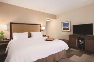 Hampton Inn Brigham City的电视和/或娱乐中心