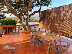 Een balkon of terras bij Palmeras Beach Apartments - Playa Santa