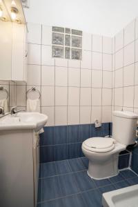 een badkamer met een toilet en een wastafel bij Litochoro apartment in Litóchoron