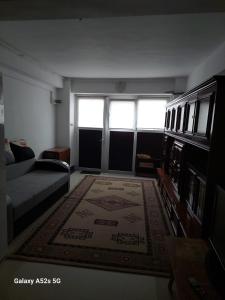 a living room with a couch and a rug at Casa Bia in Braşov