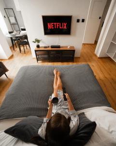 Televízia a/alebo spoločenská miestnosť v ubytovaní Piano apartments - LICITY