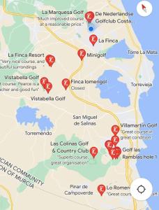 a map showing the locations of fires in the firesourcing area at Buena Vista Golf, Ciudad Quesada in Ciudad Quesada