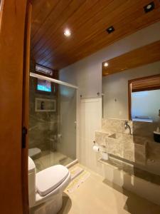 Phòng tắm tại Quinta do Sossego