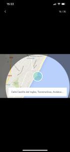 a screenshot of a cell phone screen with a map at Paraíso sobre el Mar Torremolinos Santa Clara in Torremolinos