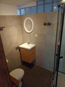 Koupelna v ubytování Haus Zurrik