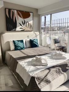 Posezení v ubytování Aiolos new Smyrni view loft suite