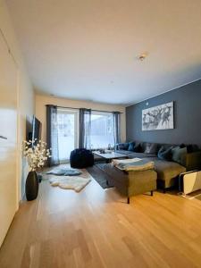 Posezení v ubytování Modern Central City Apartment- Strandvegen 102b