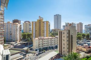 an aerial view of a city with tall buildings at Donna II 8-38 Apartment Levante Beach in Benidorm